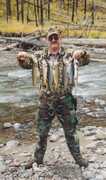 Steve Gingery and I catching trout
for supper on Jones Creek near the
East Gate of Yellowstone